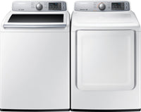 Samsung 5.2 Cu. Ft.  Top-Load Washer and 7.4 Cu. Ft. Electric Dryer - White