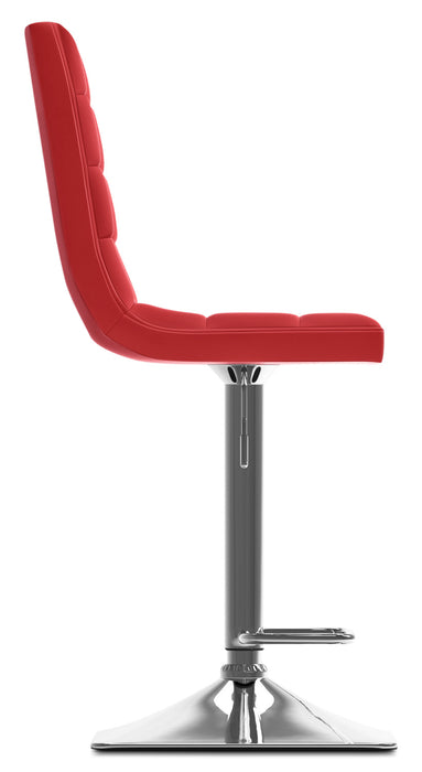 Axel High-Back Adjustable Bar Stool – Red