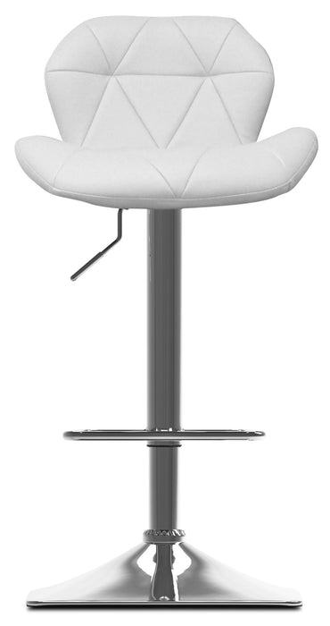 Emry Adjustable Bar Stool – White