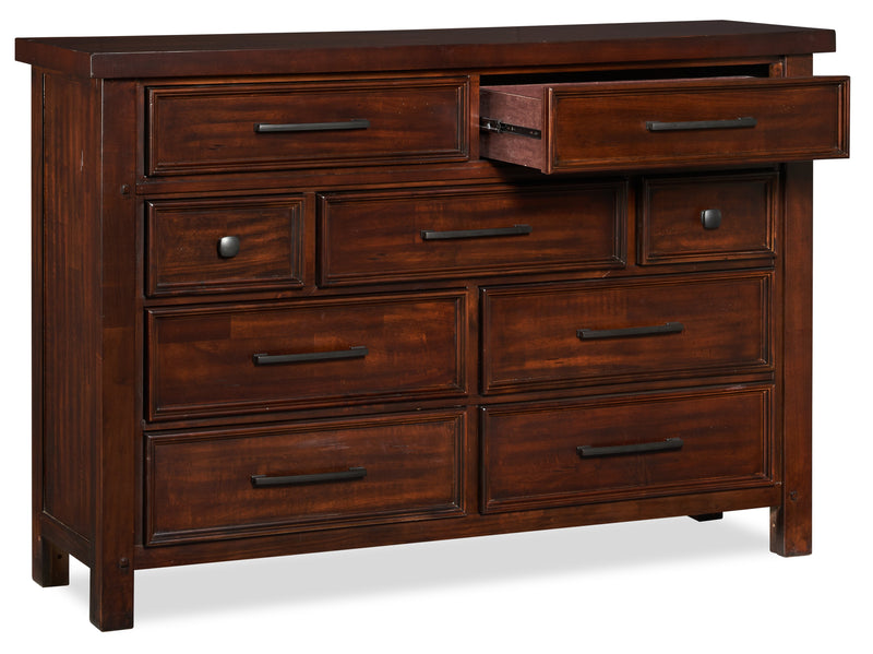 Sonoma 6pc Bedroom Set with Storage Bed, Dresser, Mirror & Nightstand, Mango Brown - King Size