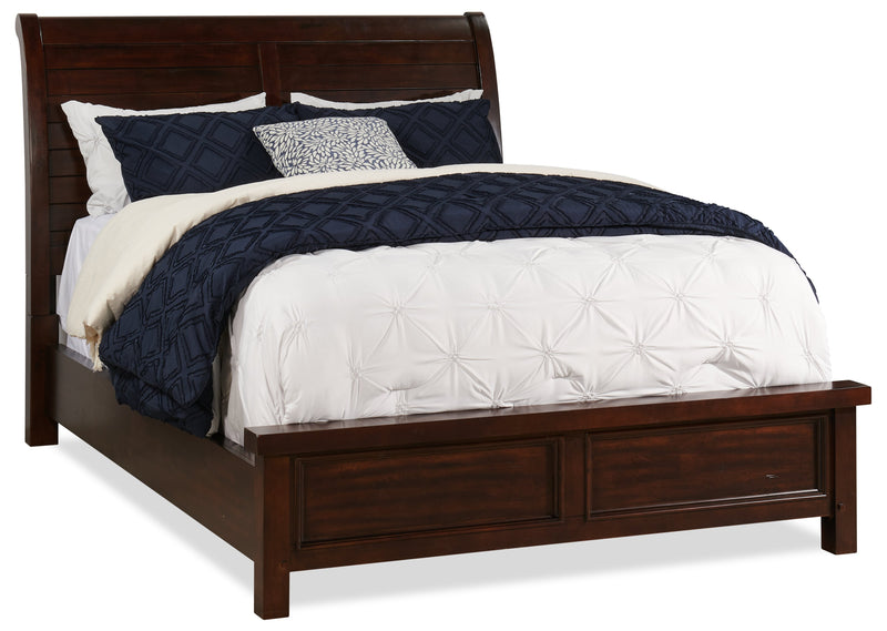 Sonoma 5pc Bedroom Set with Bed, Dresser & Mirror, Mango Brown - King Size