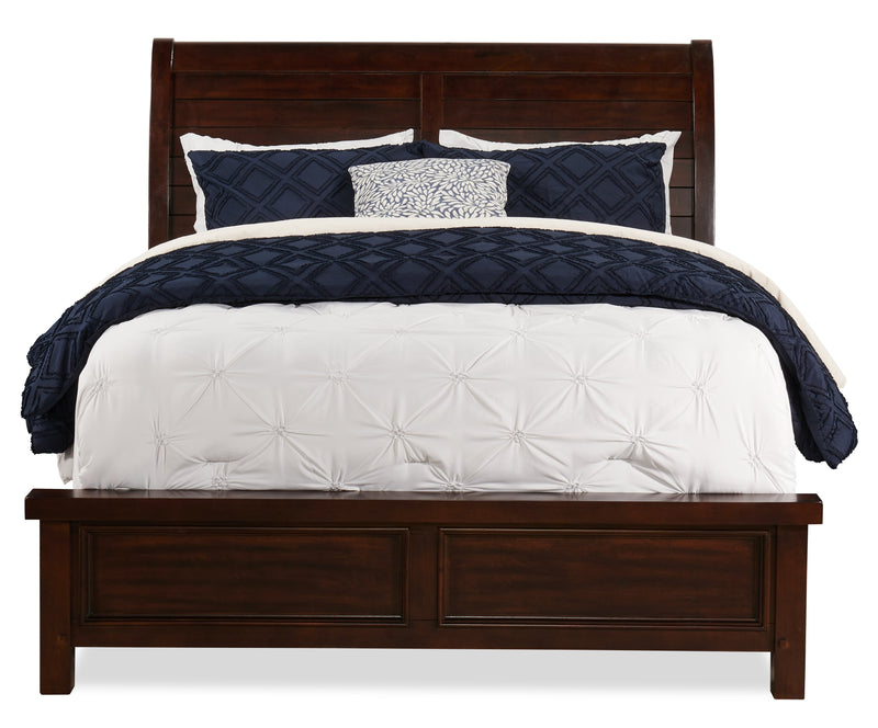 Sonoma 5pc Bedroom Set with Storage Bed, Dresser & Mirror, Mango Brown - King Size