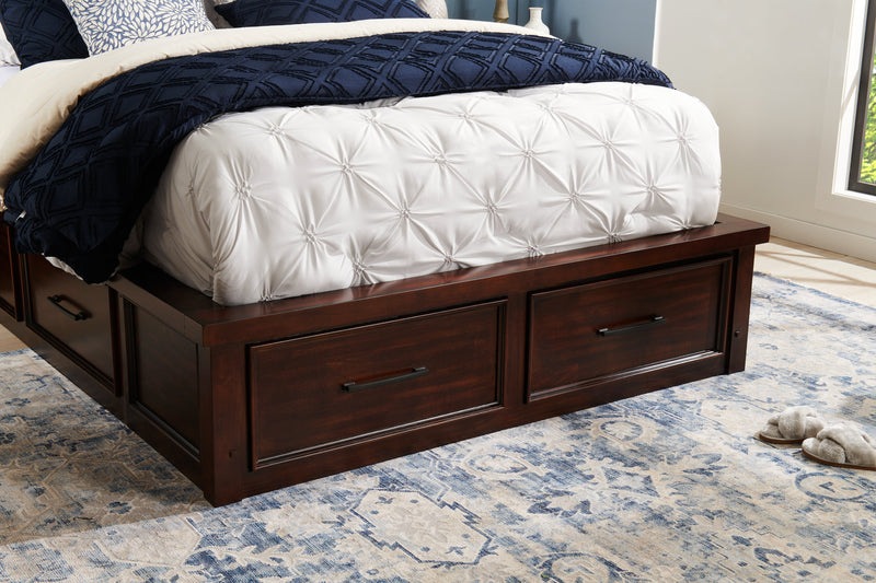 Sonoma 6pc Bedroom Set with Storage Bed, Dresser, Mirror & Nightstand, Mango Brown - King Size