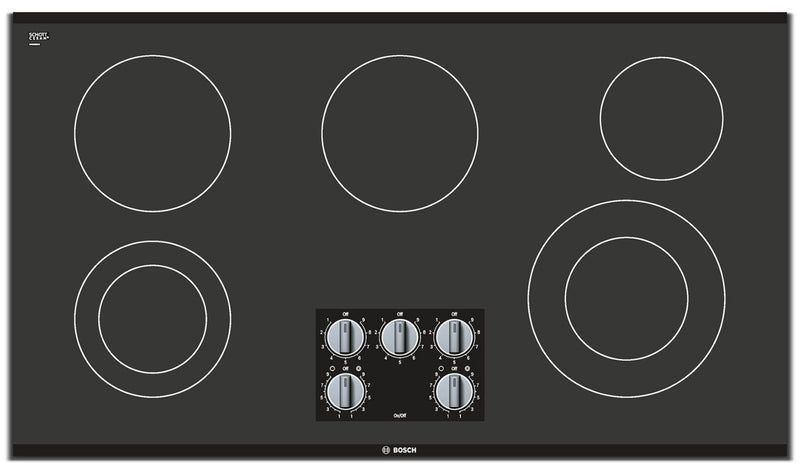 Bosch 500 Series 36" 5-Burner Electric Cooktop – NEM5666UC - Electric Cooktop in Black