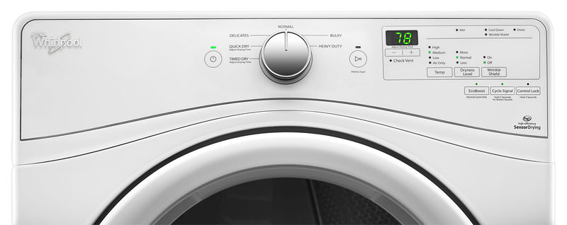 Whirlpool 5.2 Cu. Ft. Front-Load Washer and 7.4 Cu. Ft. Electric Dryer – White
