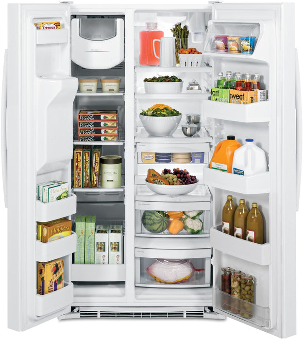GE 25.4 Cu. Ft. Side-By-Side Refrigerator – GSE25GGHWW