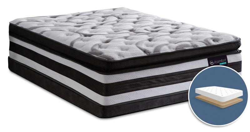 Serta iComfort® Manolo Medium Super Pillow-Top Low-Profile King Mattress Set