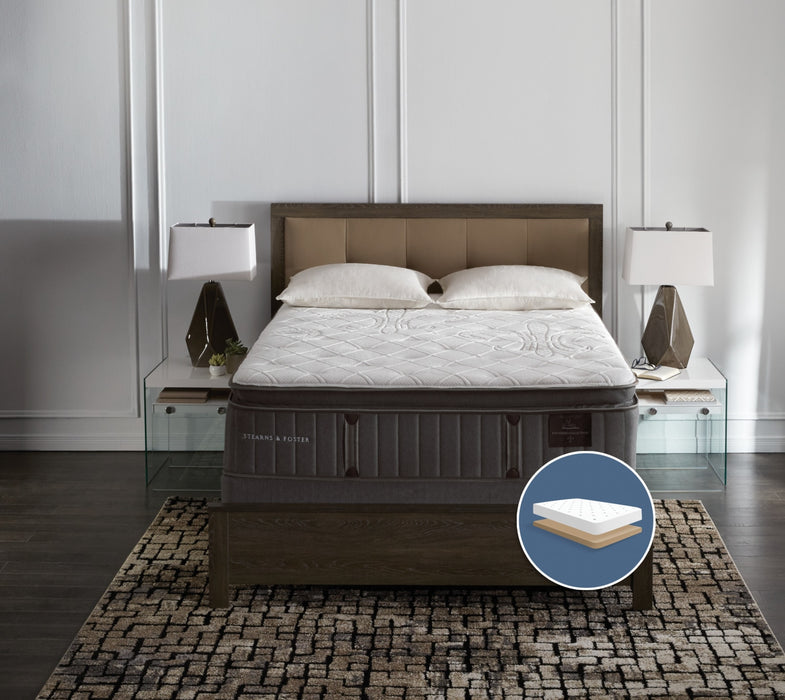 Stearns & Foster Princedale Medium Pillow-Top Low-Profile King Mattress Set