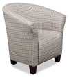 Tub-Style Fabric Accent Chair - Pewter