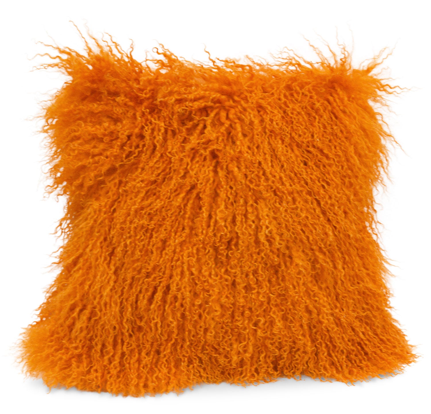 Orange fuzzy pillow online