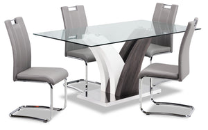 Tuxedo 5-Piece Dining Package – Grey