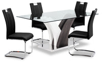 Tuxedo 5-Piece Dining Package - Black 