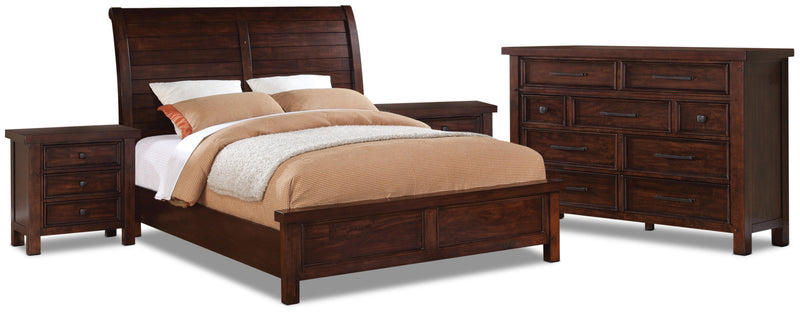 Sonoma 6-Piece Queen Bedroom Package with 2 Nightstands – Dark Brown