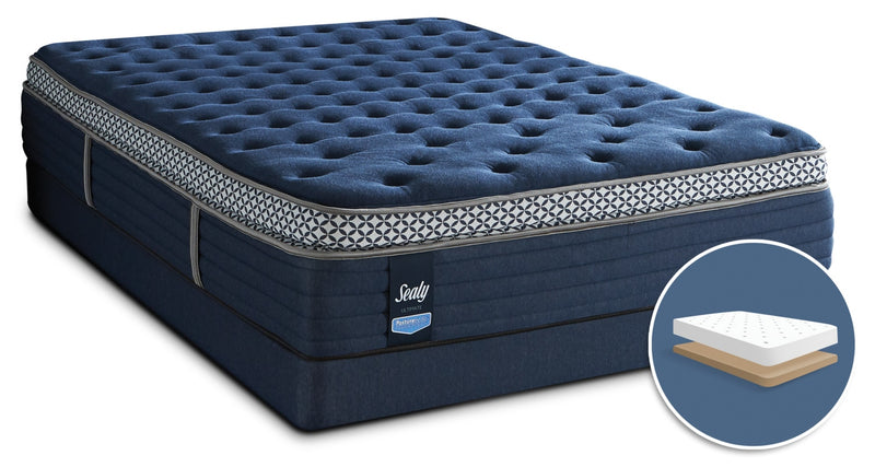 Sealy Posturepedic Ultimate Abbotswell Plush Pillow-Top Low-Profile Queen Mattress Set