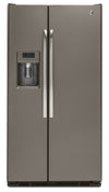 GE 21.9 Cu. Ft. Side-by-Side Refrigerator with Water and Ice Dispenser – Slate