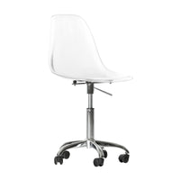 Annexe Acrylic Office Chair With Wheels - Translucent 