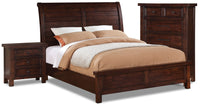 Sonoma 5-Piece King Bedroom Package with Chest and Nightstand – Dark Brown