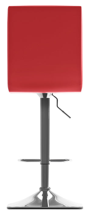 Axel High-Back Adjustable Bar Stool – Red