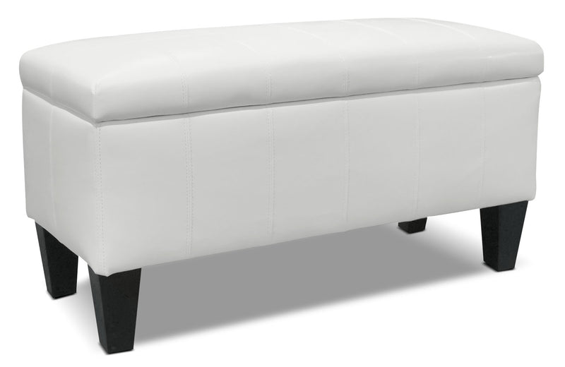 Jackson Storage Ottoman - White - Modern style Ottoman in White