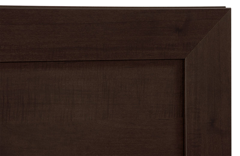 Yorkdale 6pc Bedroom Set with Panel Bed, Dresser, Mirror & Nightstand, Brown - Queen Size