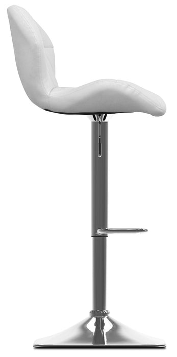 Emry Adjustable Bar Stool – White