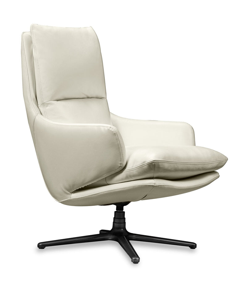 Veda Swivel Accent Chair - White 