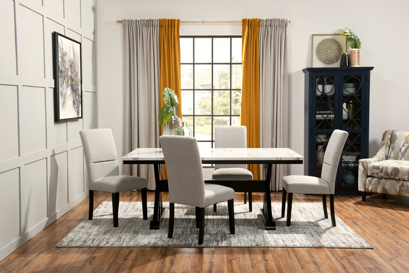 Verona 5Piece Dining Package with Trestle Dining Table The Brick