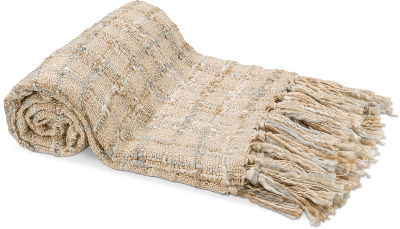 Dana Knit Throw – Taupe - Taupe Throw Blanket