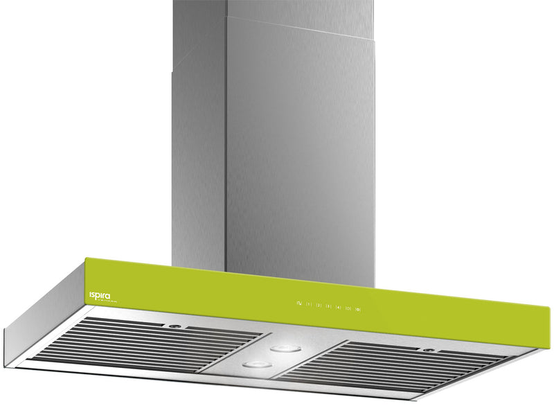 Venmar Ispira 36\" Island Range Hood – Lime Green