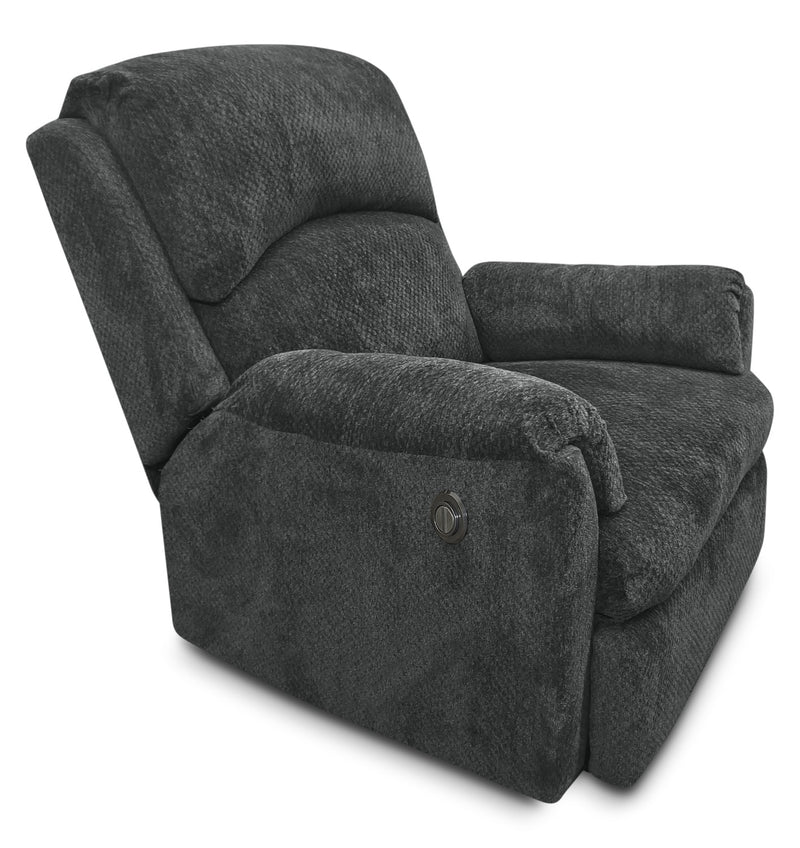 Baron Chenille Power Reclining Chair – Grey - Contemporary style Chair in Grey