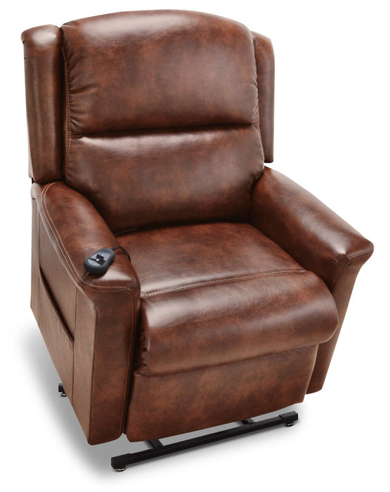 486 Leather-Look Fabric 3-Position Power Lift Chair – Mocha