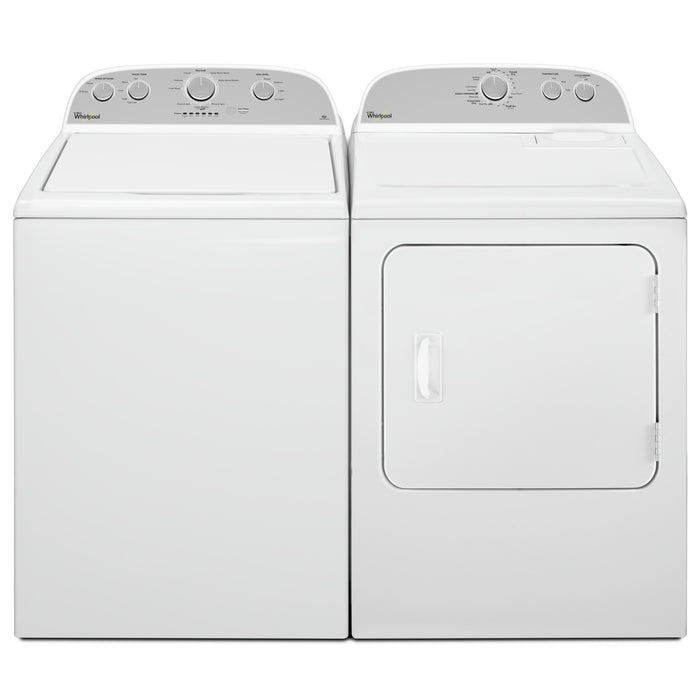 Whirlpool 4.4 Cu. Ft. I.E.C. Top-Load Washer and 7.0 Cu. Ft. Electric Dryer – White