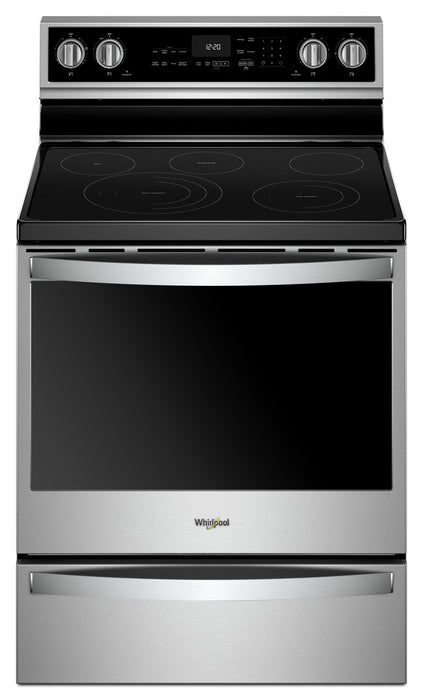 Whirlpool 6.4 Cu. Ft. Electric Range with AquaLift® and Self-Clean - Fingerprint Resistant Stainless Steel - YWFE975H0HZ