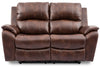 Kory Leather-Look Fabric Power Reclining Loveseat – Pecan