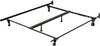 Deluxe Full/Queen/King Metal Bed Frame with Caster Wheels