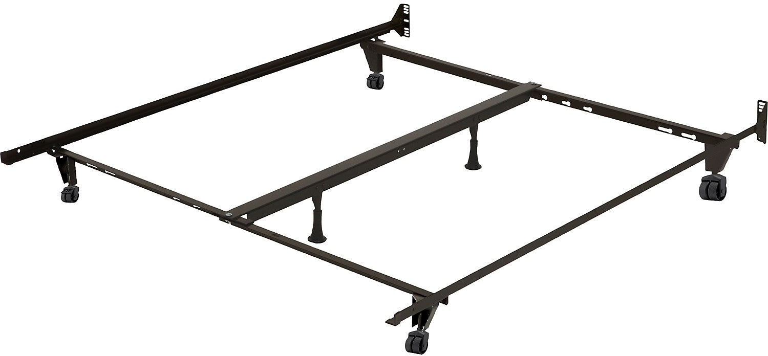 Bed frame with wheels queen hotsell