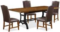 Alpine 5-Piece Dining Package – Brown