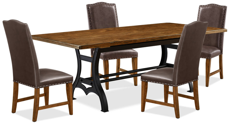 Alpine 5-Piece Dining Package – Brown