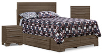 Olivia 5-Piece Queen Storage Bedroom Package with Chest and Nightstand – Grey