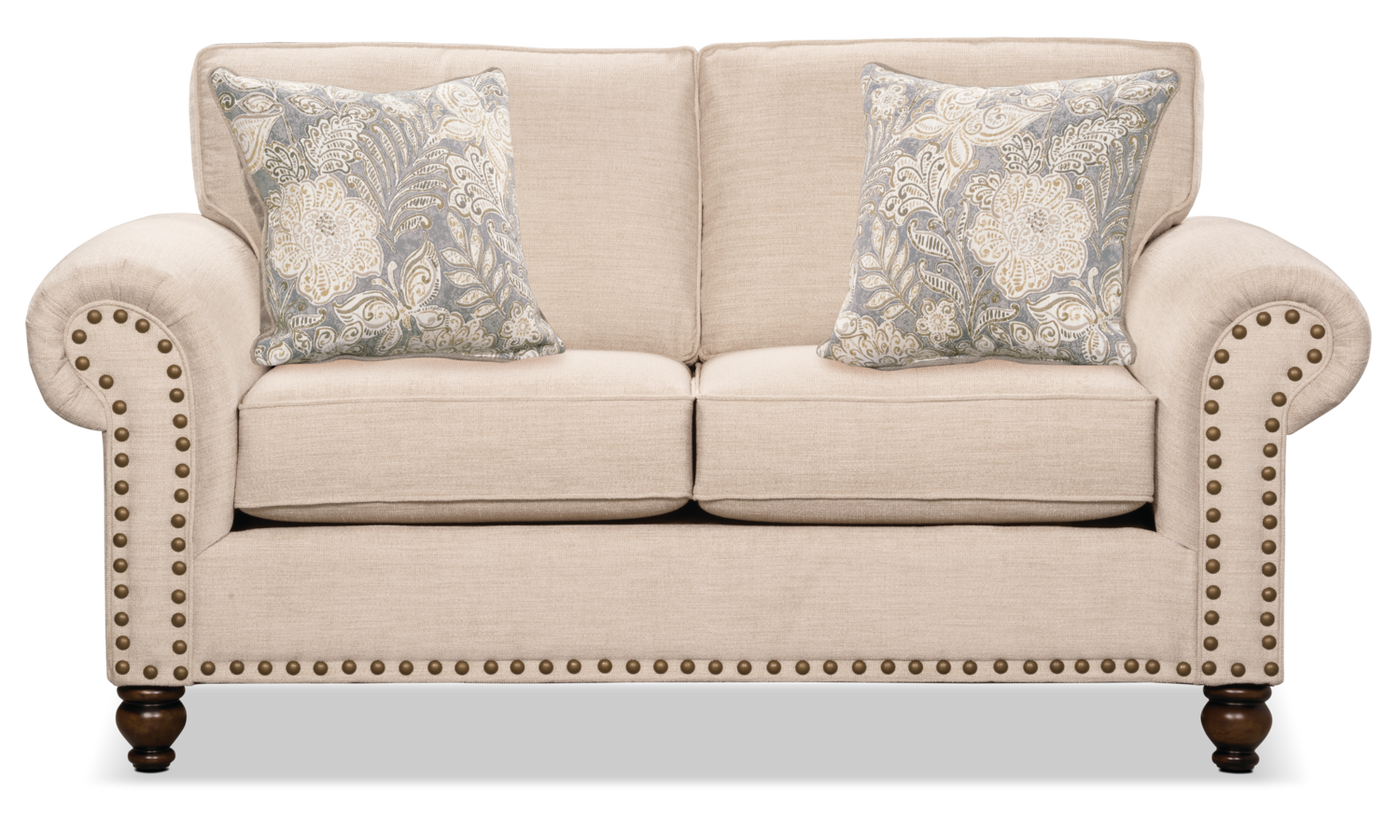 Wynn Chenille Loveseat Linen The Brick