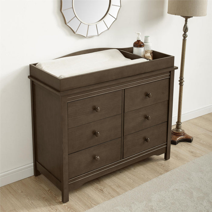 Laney Changing Station Table Topper – Rustic Grey