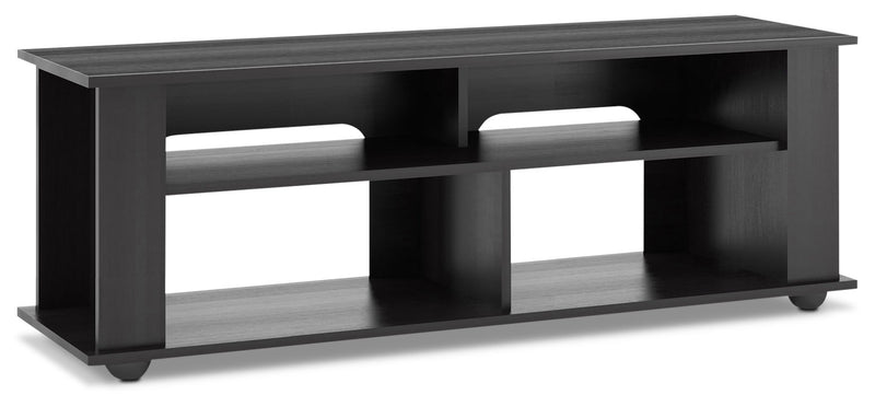 Bakersfield 47" TV Stand - Contemporary style TV Stand in Ravenwood Black Engineered Wood