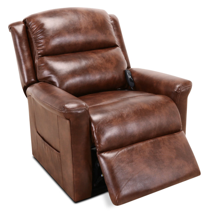 486 Leather-Look Fabric 3-Position Power Lift Chair – Mocha