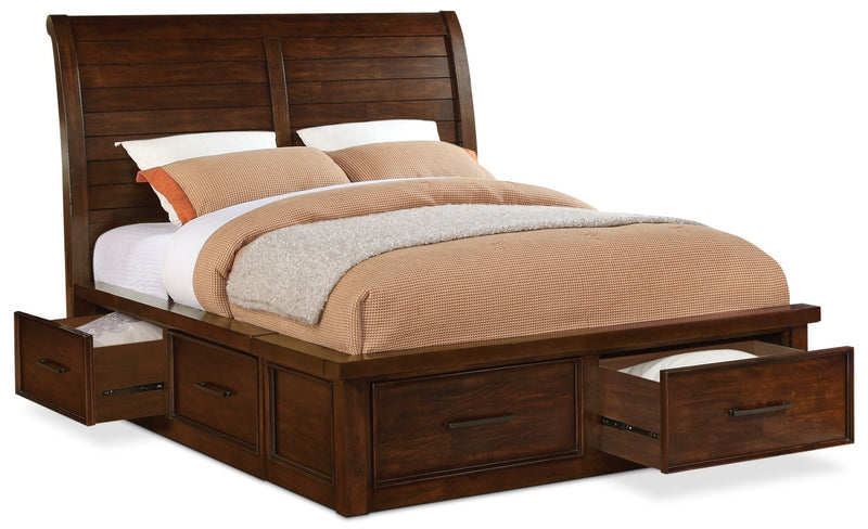 Sonoma 7-Piece Queen Storage Bedroom Set - Dark Brown