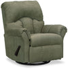 Recliner 6734 Microsuede Swivel Glider Chair - Fern