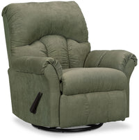 Recliner 6734 Microsuede Swivel Glider Chair - Fern