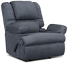 Recliner 5598 Padded Suede Rocker with Storage Arms - Navy