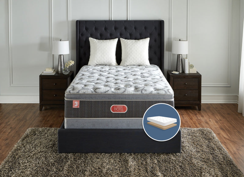 Beautyrest® Hotel Diamond 3 Firm Hi-Loft Pillow-Top Low-Profile King Mattress Set
