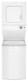 Whirlpool 1.8 Cu. Ft Electric Stacked Laundry with Impeller and Soft-Close Glass Lid Center Controls
