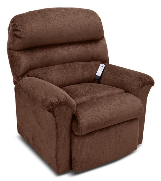 477 Chenille 3-Position Power Lift Chair – Walnut